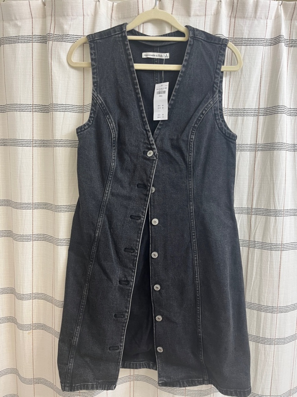 Abercrombie & Fitch Black Washed Denim Dress NWT